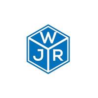 diseño de logotipo de letra wjr sobre fondo negro. concepto de logotipo de letra de iniciales creativas wjr. diseño de letras wjr. vector