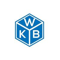 diseño de logotipo de letra wkb sobre fondo negro. wkb creative iniciales carta logo concepto. diseño de letras wkb. vector