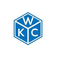 diseño de logotipo de letra wkc sobre fondo negro. concepto de logotipo de letra inicial creativa wkc. diseño de letras wkc. vector