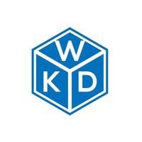 diseño de logotipo de letra wkd sobre fondo negro. concepto de logotipo de letra de iniciales creativas wkd. diseño de letras wkd. vector