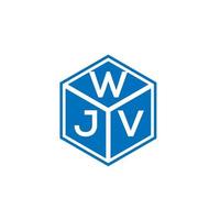 diseño de logotipo de letra wjv sobre fondo negro. concepto de logotipo de letra de iniciales creativas wjv. diseño de letras wjv. vector