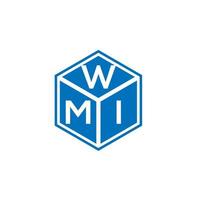 diseño de logotipo de letra wmi sobre fondo negro. concepto de logotipo de letra de iniciales creativas wmi. diseño de letras wmi. vector