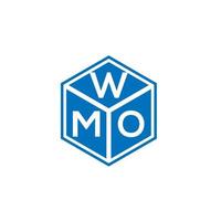 WMO letter logo design on black background. WMO creative initials letter logo concept. WMO letter design. vector
