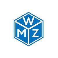 WMZ letter logo design on black background. WMZ creative initials letter logo concept. WMZ letter design. vector