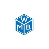 diseño de logotipo de letra wmb sobre fondo negro. concepto de logotipo de letra de iniciales creativas de wmb. diseño de letras wmb. vector