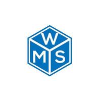 diseño de logotipo de letra wms sobre fondo negro. concepto de logotipo de letra de iniciales creativas de wms. diseño de letra wms. vector