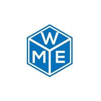 diseño de logotipo de letra wme sobre fondo negro. concepto de logotipo de letra de iniciales creativas wme. diseño de letra wme. vector