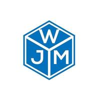 diseño de logotipo de letra wjm sobre fondo negro. concepto de logotipo de letra de iniciales creativas wjm. diseño de letras wjm. vector