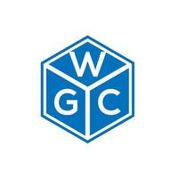 diseño de logotipo de letra wgc sobre fondo negro. concepto de logotipo de letra de iniciales creativas wgc. diseño de letras wgc. vector