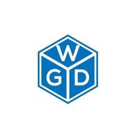 WGD letter logo design on black background. WGD creative initials letter logo concept. WGD letter design. vector