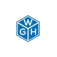 diseño de logotipo de letra wgh sobre fondo negro. concepto de logotipo de letra de iniciales creativas wgh. diseño de letra wgh. vector