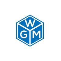 diseño de logotipo de letra wgm sobre fondo negro. concepto de logotipo de letra de iniciales creativas wgm. diseño de letra wgm. vector