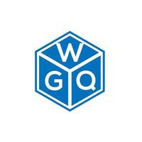 diseño de logotipo de letra wgq sobre fondo negro. wgq concepto de logotipo de letra de iniciales creativas. diseño de letras wgq. vector