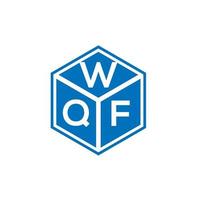 diseño de logotipo de letra wqf sobre fondo negro. concepto de logotipo de letra inicial creativa wqf. diseño de letras wqf. vector