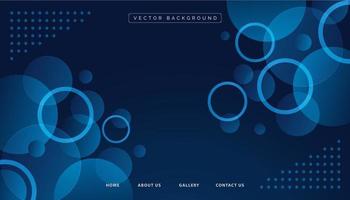 Abstract modern blue circle geometric background vector