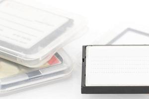 Compact flash memory card and case photo