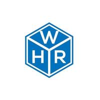 diseño de logotipo de letra whr sobre fondo negro. whr concepto de logotipo de letra inicial creativa. diseño de letra whr. vector