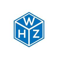 diseño de logotipo de letra whz sobre fondo negro. concepto de logotipo de letra de iniciales creativas whz. diseño de letras whz. vector