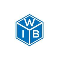 diseño de logotipo de letra wib sobre fondo negro. concepto de logotipo de letra de iniciales creativas de wib. diseño de letras wib. vector