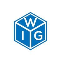 WIG letter logo design on black background. WIG creative initials letter logo concept. WIG letter design. vector