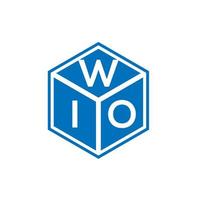 WIO letter logo design on black background. WIO creative initials letter logo concept. WIO letter design. vector