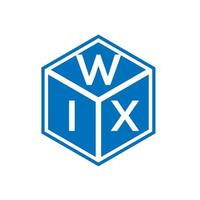 diseño de logotipo de letra wix sobre fondo negro. concepto de logotipo de letra de iniciales creativas de wix. diseño de letras wix. vector