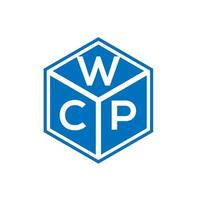 diseño de logotipo de letra wcp sobre fondo negro. concepto de logotipo de letra de iniciales creativas de wcp. diseño de carta wcp. vector