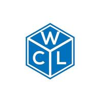 diseño de logotipo de letra wcl sobre fondo negro. concepto de logotipo de letra de iniciales creativas wcl. diseño de letras wcl. vector