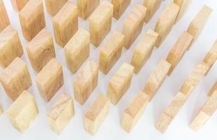 Wooden Domino in row photo