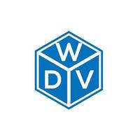 diseño de logotipo de letra wdv sobre fondo negro. concepto de logotipo de letra de iniciales creativas de wdv. diseño de letras wdv. vector