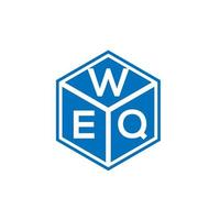 WEQ letter logo design on black background. WEQ creative initials letter logo concept. WEQ letter design. vector