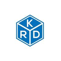 diseño del logotipo de la letra krd sobre fondo negro. concepto de logotipo de letra de iniciales creativas krd. diseño de letras krd. vector