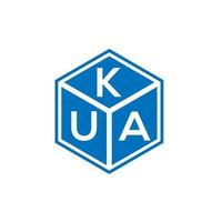 KUA letter logo design on black background. KUA creative initials letter logo concept. KUA letter design. vector