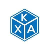 diseño del logotipo de la letra kxa sobre fondo negro. concepto de logotipo de letra de iniciales creativas kxa. diseño de letras kxa. vector