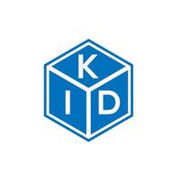 KID letter logo design on black background. KID creative initials letter logo concept. KID letter design. vector