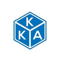 diseño de logotipo de letra kka sobre fondo negro. concepto de logotipo de letra de iniciales creativas kka. diseño de letras kka. vector