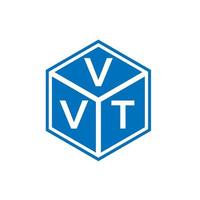 diseño de logotipo de letra vvt sobre fondo negro. concepto de logotipo de letra de iniciales creativas vvt. diseño de letras vvt. vector