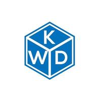KWD letter logo design on black background. KWD creative initials letter logo concept. KWD letter design. vector