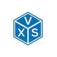 diseño del logotipo de la letra vxs sobre fondo negro. concepto de logotipo de letra de iniciales creativas vxs. diseño de letras vxs. vector