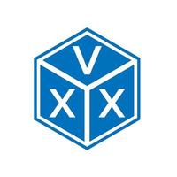 diseño de logotipo de letra vxx sobre fondo negro. Concepto de logotipo de letra de iniciales creativas vxx. diseño de letras vxx. vector