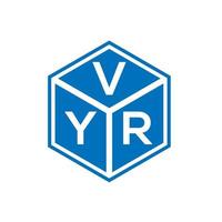 diseño de logotipo de letra vyr sobre fondo negro. concepto de logotipo de letra de iniciales creativas vyr. diseño de letras vyr. vector