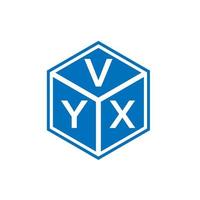 diseño de logotipo de letra vyx sobre fondo negro. concepto de logotipo de letra de iniciales creativas vyx. diseño de letras vyx. vector