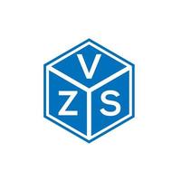 VZS letter logo design on black background. VZS creative initials letter logo concept. VZS letter design. vector