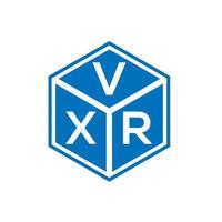 diseño del logotipo de la letra vxr sobre fondo negro. concepto de logotipo de letra de iniciales creativas vxr. diseño de letras vxr. vector