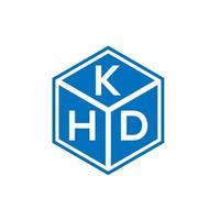 diseño del logotipo de la letra khd sobre fondo negro. concepto de logotipo de letra de iniciales creativas khd. diseño de letras khd. vector