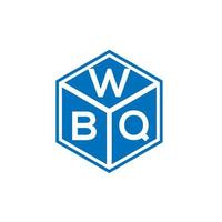 diseño de logotipo de letra wbq sobre fondo negro. concepto de logotipo de letra de iniciales creativas wbq. diseño de letras wbq. vector