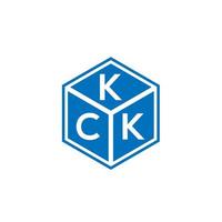 diseño del logotipo de la letra kck sobre fondo negro. concepto de logotipo de letra inicial creativa kck. diseño de letras kck. vector