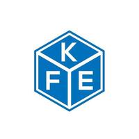 diseño del logotipo de la letra kfe sobre fondo negro. concepto de logotipo de letra de iniciales creativas kfe. diseño de letras kfe. vector