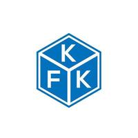 diseño de logotipo de letra kfk sobre fondo negro. concepto de logotipo de letra de iniciales creativas kfk. diseño de letras kfk. vector