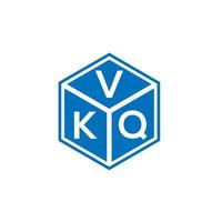 diseño de logotipo de letra vkq sobre fondo negro. vkq concepto creativo del logotipo de la letra de las iniciales. diseño de letras vkq. vector